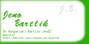 jeno bartlik business card